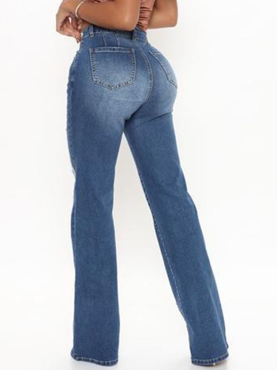 Raw Hem High Waist Jeans